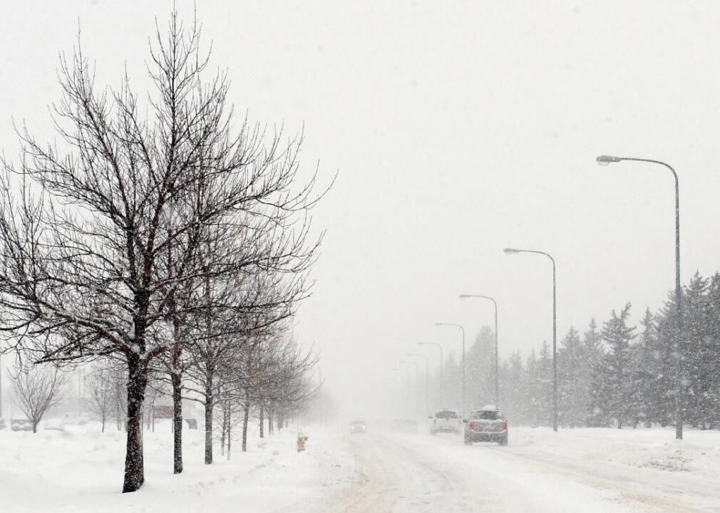 Avoid walking or driving on ice and snow